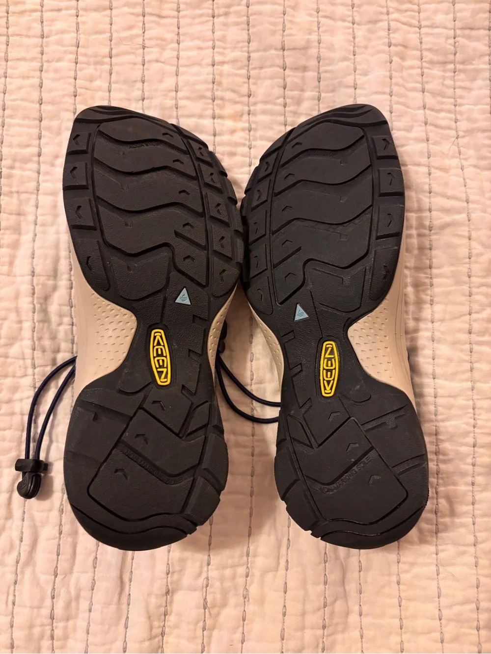 KEEN Navy and Beige Closed-Toe Outdoor Sandals